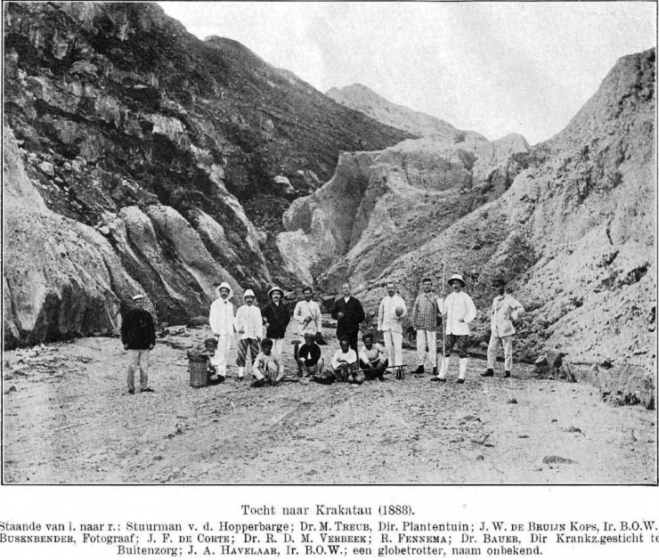 Verbeek and Fennema on trip to Krakatoa in 1883